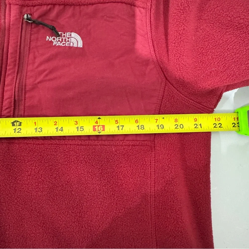 THE NORTH FACE Maroon Red 1/4 ZIP FLEECE PULLOVER JACKET Medium‎ MEN'S